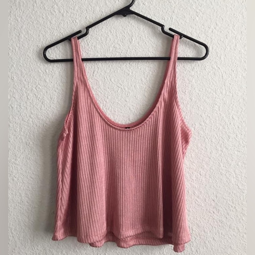 Stradivarius Metallic Pink Party Top